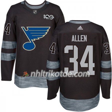 St. Louis Blues Trikot Jake Allen 34 1917-2017 100th Anniversary Adidas Schwarz Authentic - Herren